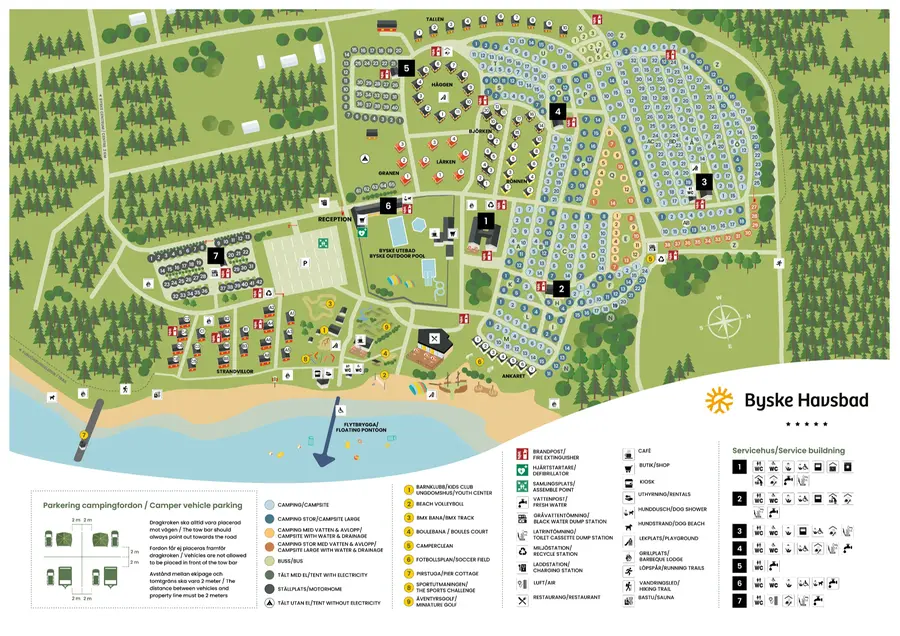 Karta över campingområdet - Skellefteå camping